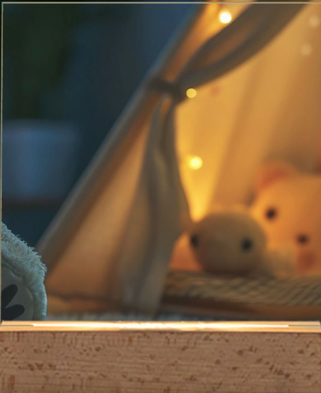 LED-Holzlampe - Personalisierbar